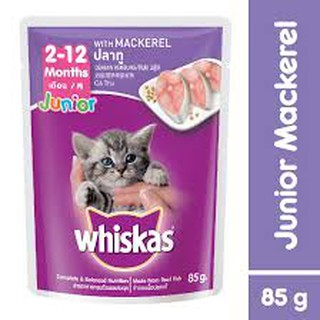 24 gói sốt WHISKAS JUNIOR - CÁ THU 85gr