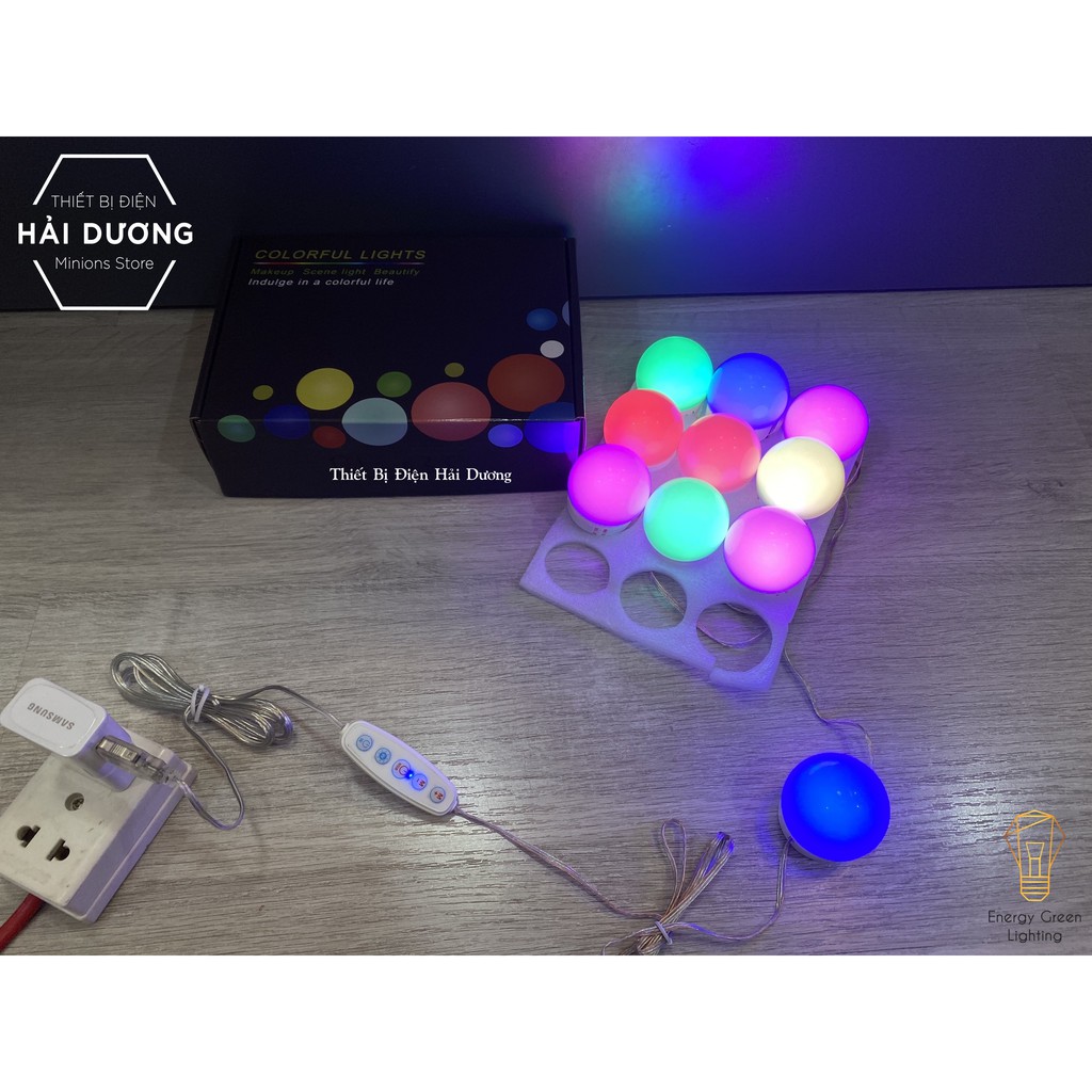 Bóng led gương trang điểm trang trí logo quảng cáo đổi màu nhiều chế độ sáng BL-035 - Có video thực tế