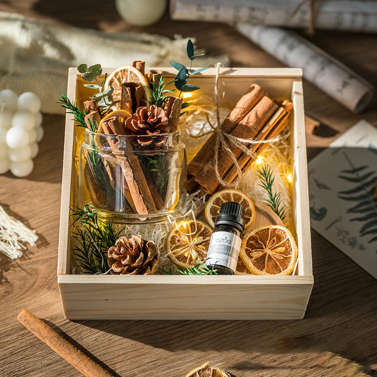 Hộp Hoa Tinh Dầu Thơm Phòng Decor Vintage - MINDI STORE