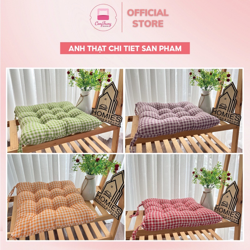 Đệm Ngồi Bệt Kích Thước 40cm x 40cm Vuông Tròn Mẫu Đa Dạng