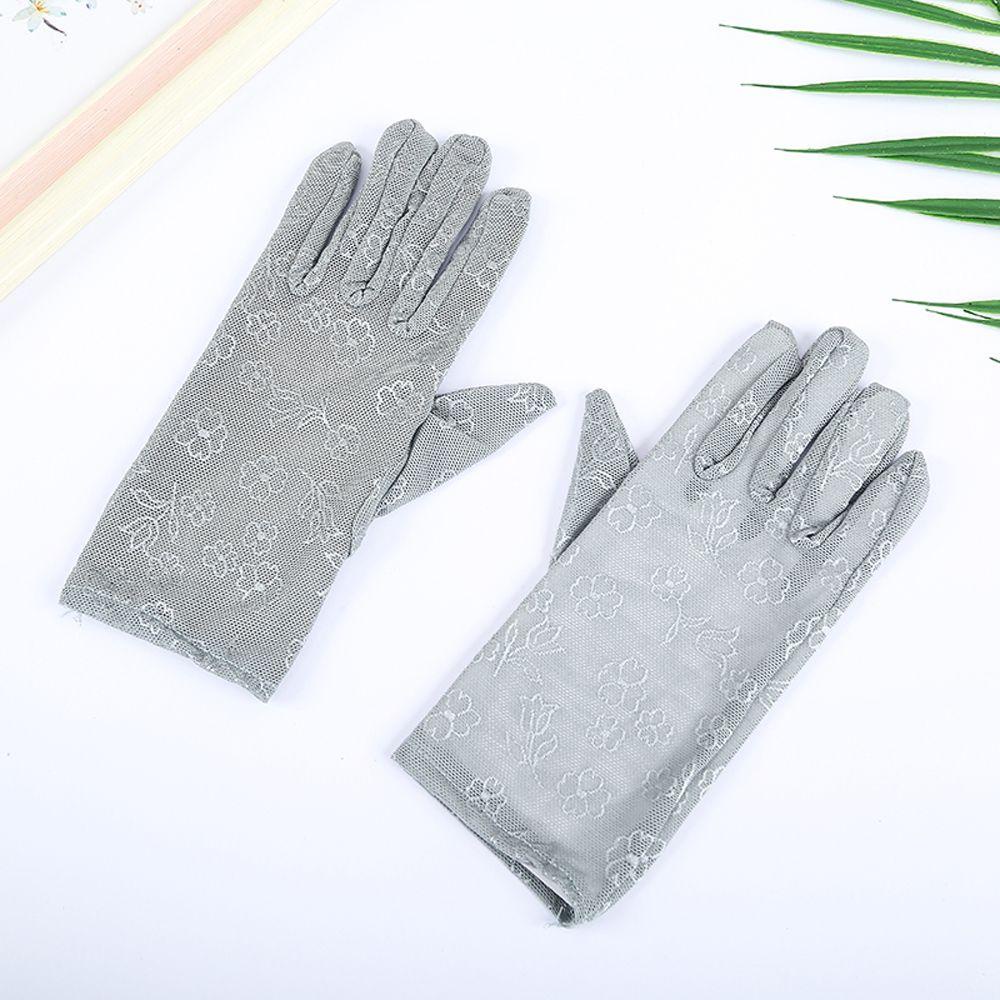 IVORY Găng Tay Chống Nắng Và Tia UV Vải Lụa Lạnh Mỏng Thoáng Khí Thời Trang Hàn Quốc