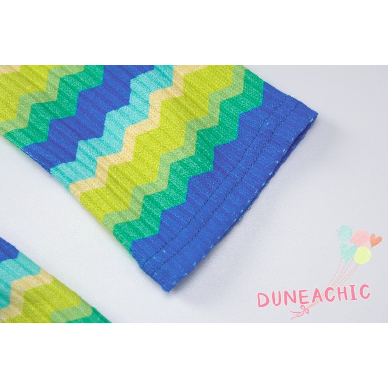 DUNEA Đầm Tay Dài Cổ Tròn Hở Lưng Họa Tiết Kẻ Sọc Thời Trang Cho Nữ