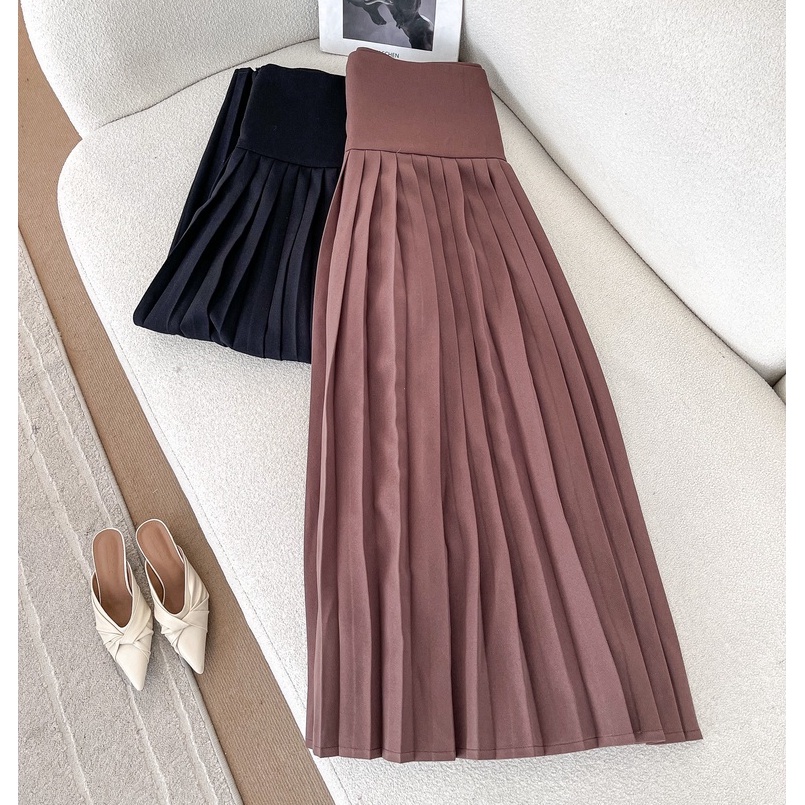 Váy xếp ly dài bản to , Peace House Clothing