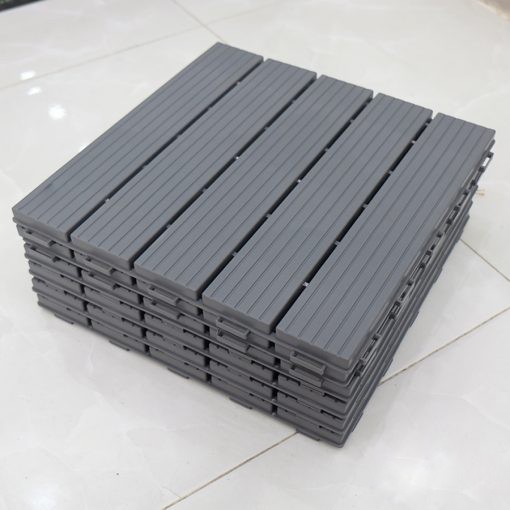 40 Tấm Vỉ Nhựa Lót Sàn Kiểu 5 Nan Lót Sàn Ban Công/Nhà/Hồ Bơi, 30x30cmx1.9cm