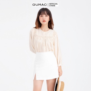 Áo sơ mi nữ chạy smockin GUMAC AB660