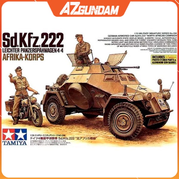 Mô Hình Lắp Ráp Tank Sd.Kfz.222 Afrika Korps Chính hãng Tamiya Tỉ Lệ 1/35