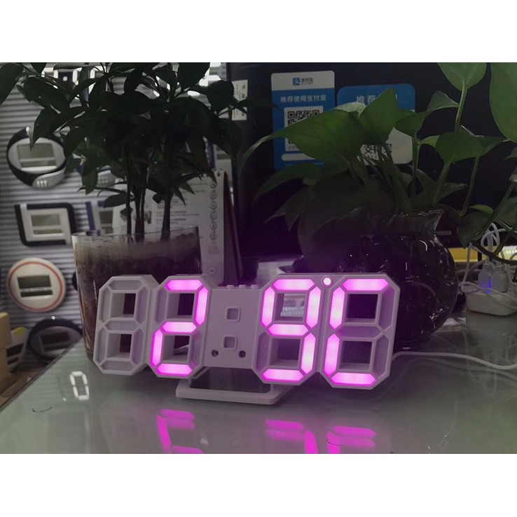 Đồng hồ LED 3D treo tường, để bàn thông minh TN828 Smart Clock - Bảo hành 18 tháng - Trang trí decor vintage căn phòng