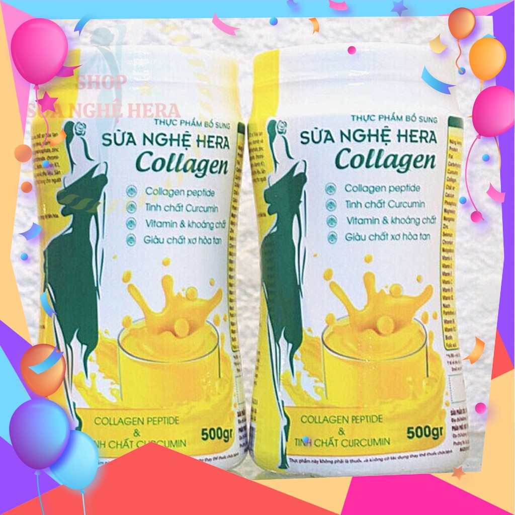 GIẢM GIÁ 50% Sữa Nghệ HERA Collagen MS01 Đẹp Dáng -  Đẹp Da - Hỗ Trợ Đau Dạ Dày [CHÍNH HÃNG](02 HỘP 500GRAM) GIẢM GIÁ 50