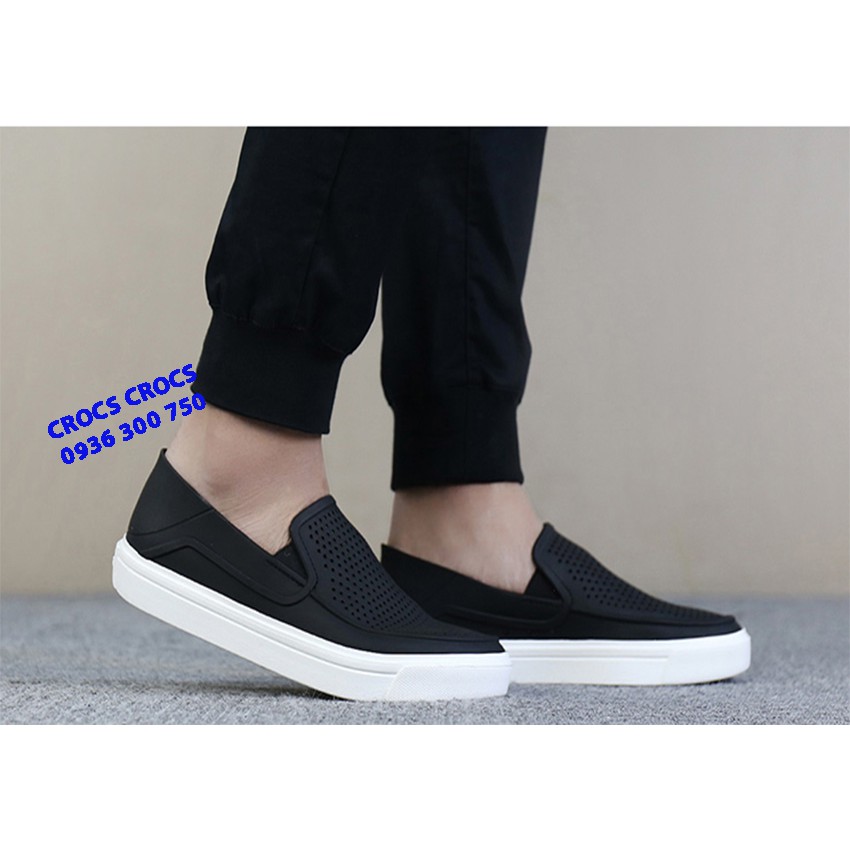 GIÀY NHỰA C.ROC.S CITILANE ROKA SLIP ON CHO NAM MÀU ĐEN | BigBuy360 - bigbuy360.vn