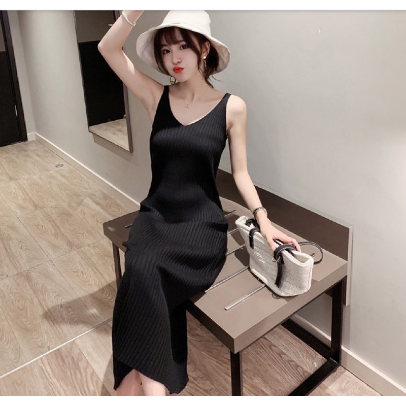 váy len tăm đũa Quảng Châu chất xịn, váy len dáng dài | BigBuy360 - bigbuy360.vn