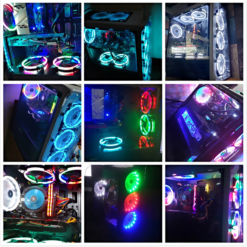 Quạt Tản Nhiệt Tích Hợp Đèn LED RGB Cho Máy Tính Ốp