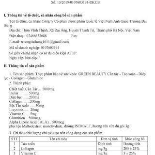 Diệp lục cần tây kèm phiếu bảo hành (mua 2 hộp tặng thêm quà)