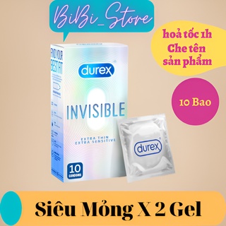 Bao Cao Su Durex Invisible Extra Thin Extra Sensitive 12 Siêu Mỏng - Cảm Giác Chân Thật