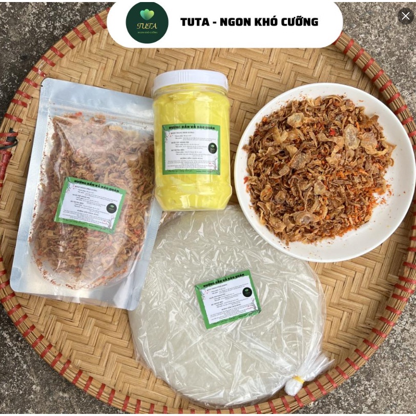 COMBO BỰ: Bánh tráng phơi sương + HŨ BƠ BỰ + muối tép hành phi