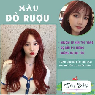 Thuốc nhuộm tóc màu đỏ rượu [ màu nhuộm không tẩy ]