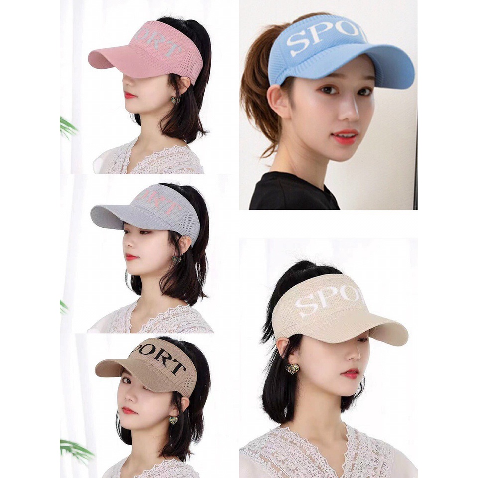 Mũ Lưỡi Trai Nửa Đầu Nón Chống Nắng Thể Thao Cho Nữ Sport