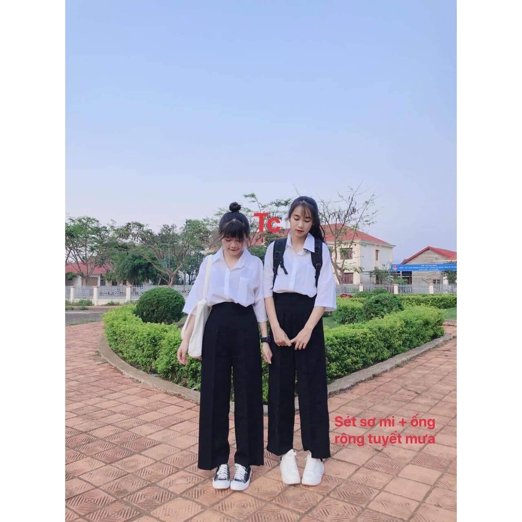 Quần Tây Ống Suông Baggy  nữ chất vải tuyết mưa - Kiểu quần tây nữ- Đi làm - đi học- đi chơi - Tôn dáng MR 01 | BigBuy360 - bigbuy360.vn