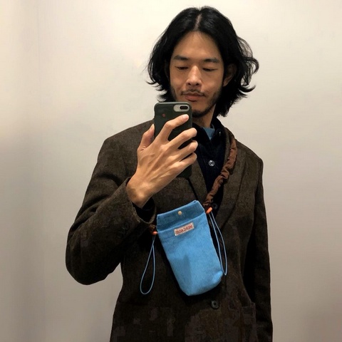 Túi Nhung Kẻ Mini Đeo Chéo Đựng Điện Thoại Màu Tương Phản Phong Cách Hàn Quốc