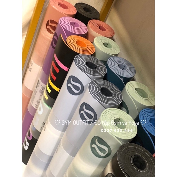 Thảm Tập Yoga Cao Su Cao Cấp Lululemon The Reversible Mat 5mm Wordmark