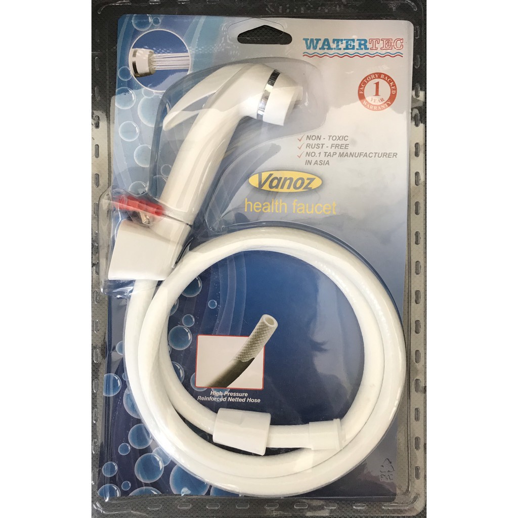 Bộ xịt vệ sinh nhựa Watertec Malaysia dạng vỉ - WT 001R