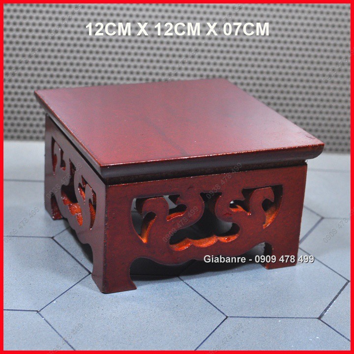 ĐẾ ĐÔN GỖ VUÔNG DÀNH CHO TƯỢNG PHẬT - 6976 | BigBuy360 - bigbuy360.vn