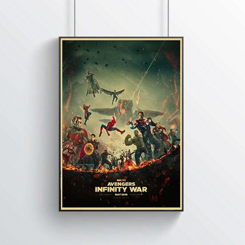 Poster Phim Avengers Infinity War Dán Tường Trang Trí Tiện Dụng