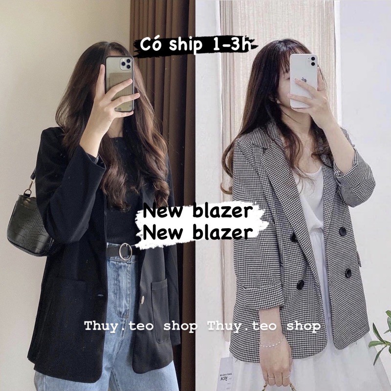 🌵 Áo khoác vest blazer kẻ, trơn, dạ Hàn Quốc - Áo khoác blazer chất đẹp 🌵