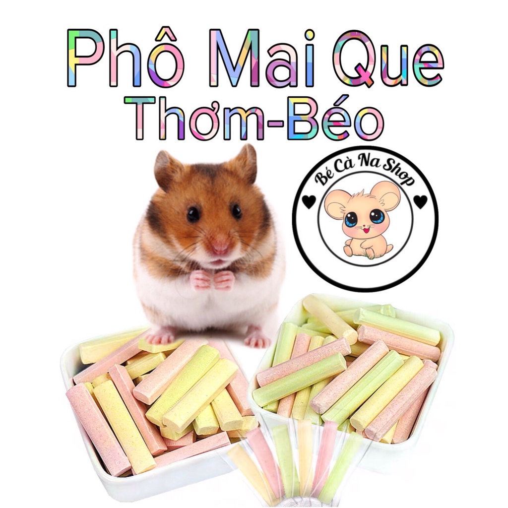 Phô mai que trái cây , siêu thơm béo . thức ăn đặm cao cấp dinh dưỡng cho hamster , thỏ bọ sóc ...