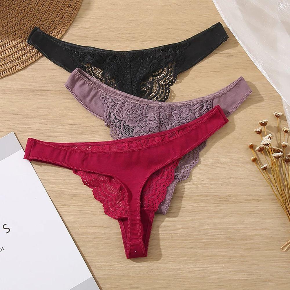 IVORY Quần Lót Ren Hoa Lưng Thấp Thoáng Khí Thêu Hoa Quyến Rũ Cho Nữ