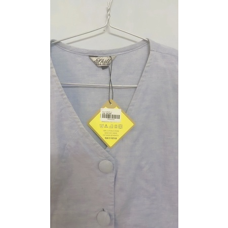 Thanh lý áo kiểu peplum xanh blue