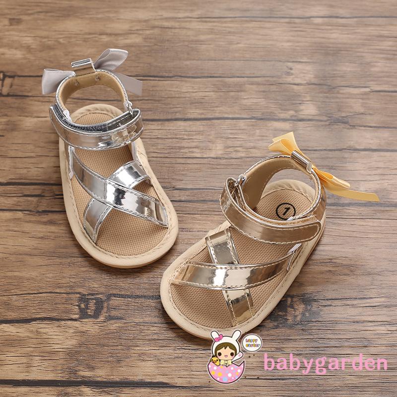 Xăng đan Da Chống Trượt In Hoa Cho Bé Gái