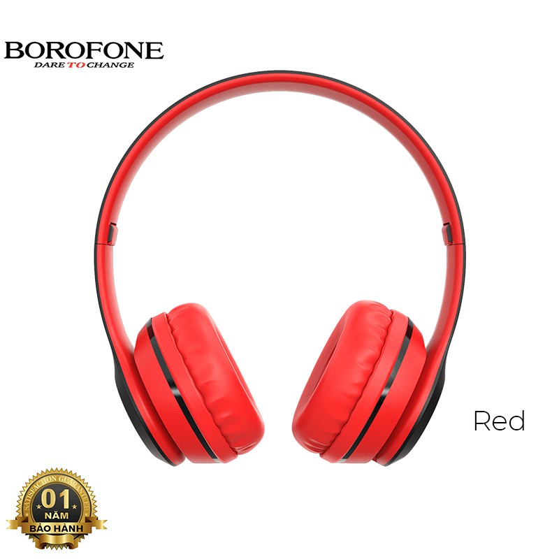 Tai nghe chụp tai Bluetooth Borofone BO4 headphone không dây, nghe nhạc 5 tiếng, hỗ trợ khe thẻ nhớ