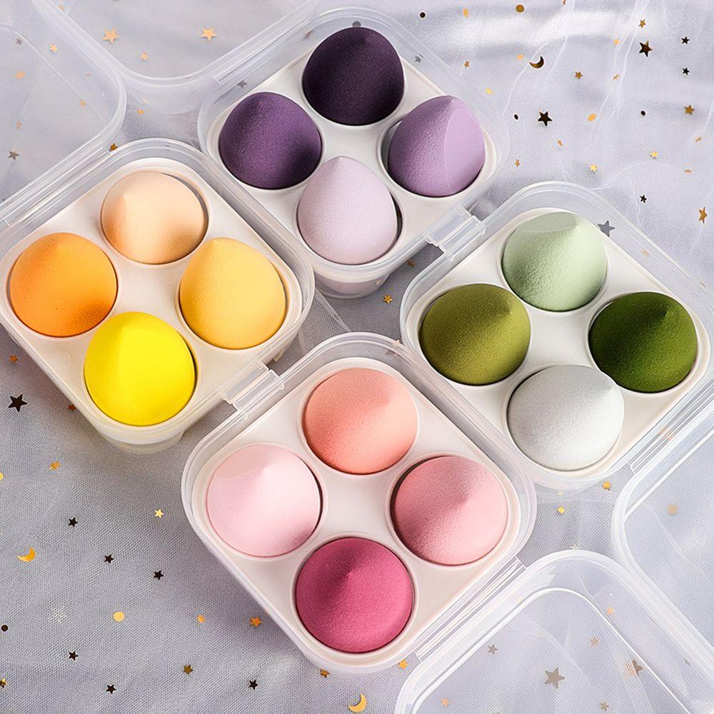Set 4 Mút Trang Điểm Hình Giọt Nước Thời Trang Có Thể Sử Dụng Dạng Khô Và Ướt