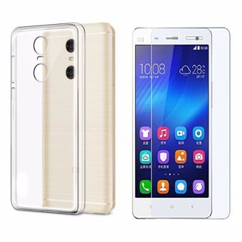 Bộ ốp lưng silicon Xiaomi Redmi Note 4 (trắng) + Kính cường lực 2.5 D