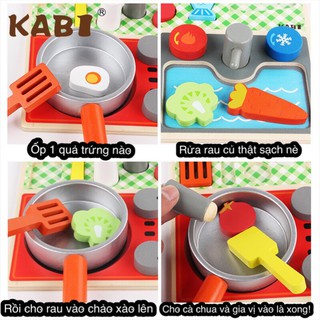 Bộ Đồ Chơi Nấu Ăn Kabi (Gỗ)