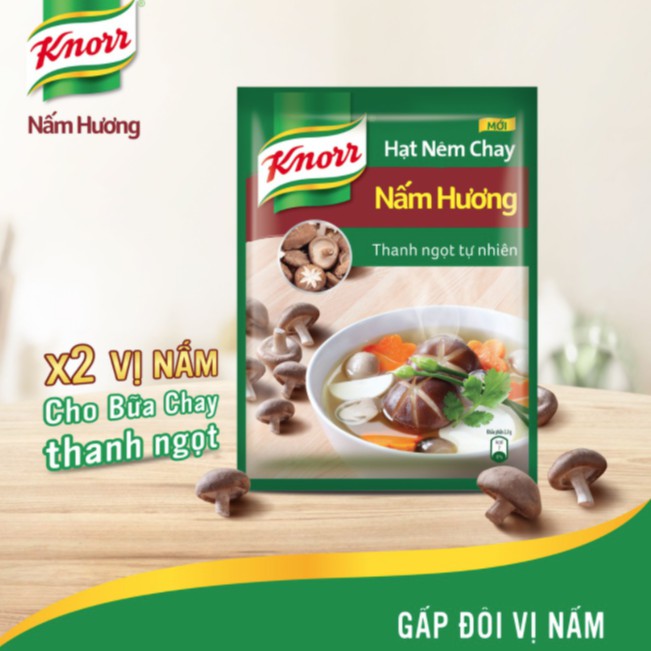 Knorr Hạt Nêm Chay Nấm Hương Organic Gói 170g