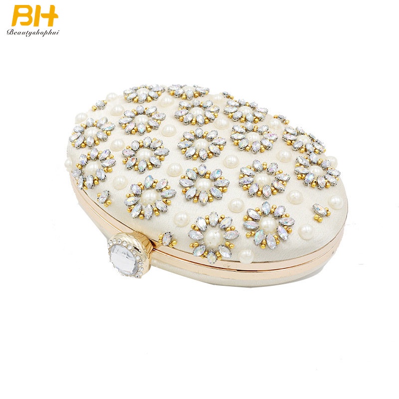 Túi Đeo Chéo Một Bên Vai Hình Trứng Pha Lê Kim Cương Đầy Màu Sắc Phong Cách Âu Mỹ Cho Nữ