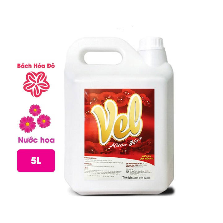 Nước xả vải VEL can 18L - Hương Tinh Khiết (dành cho Da Nhạy Cảm/Da Em Bé)