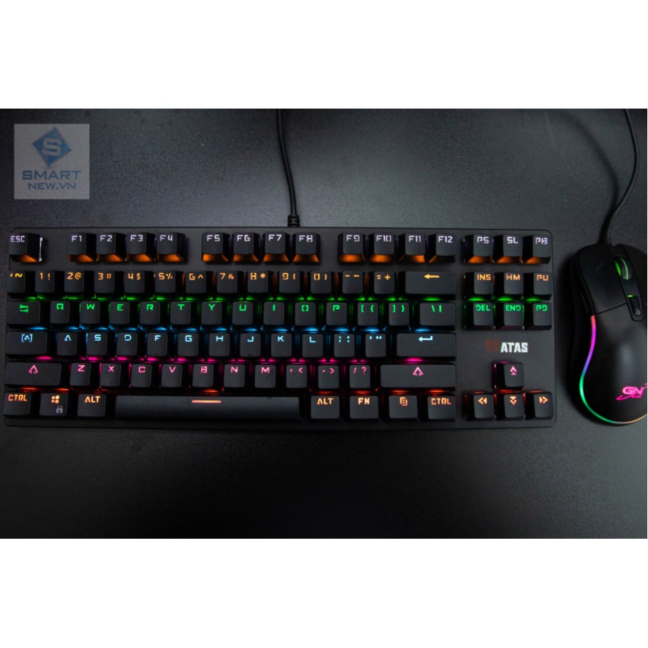 Bàn phím cơ gaming Atas A950 - Blue Switch - LED RAINBOW - Chống nước - 87 Keycap