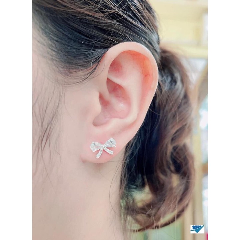 BÔNG TAI NƠ CÁC MẪU CỰC XINH BẠC TA