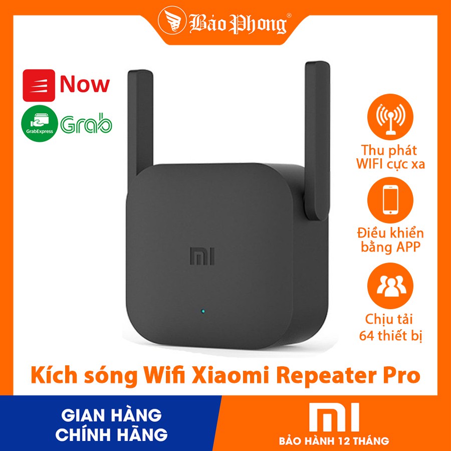 ▣ஐ✴Kích Sóng Wifi Xiaomi Repeater Pro 2 râu ăng ten , phát xuyên tường thu mở rộng khuếch đại băng tần