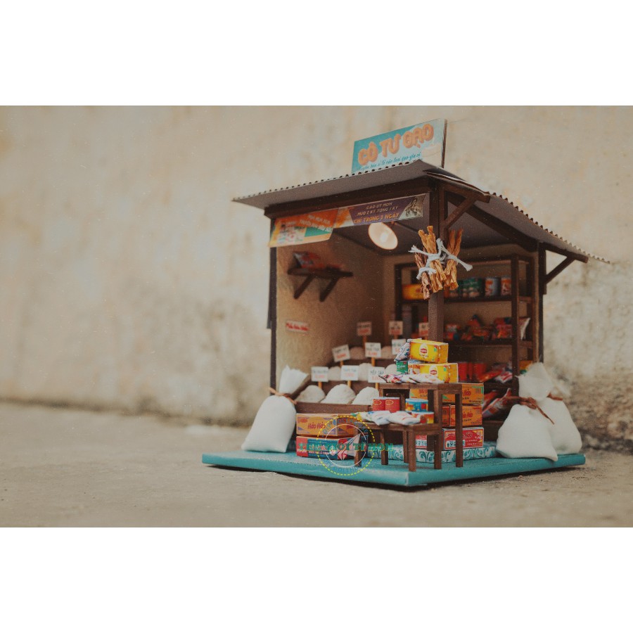 MÔ HÌNH SÀI GÒN XƯA VÀ NAY - TIỆM GẠO TÍ HON - AD06