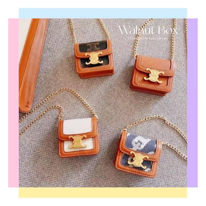 Vỏ bảo vệ hộp sạc tai nghe airpods 1 2 pro 3 pro bluetooth không dây hình túi xách