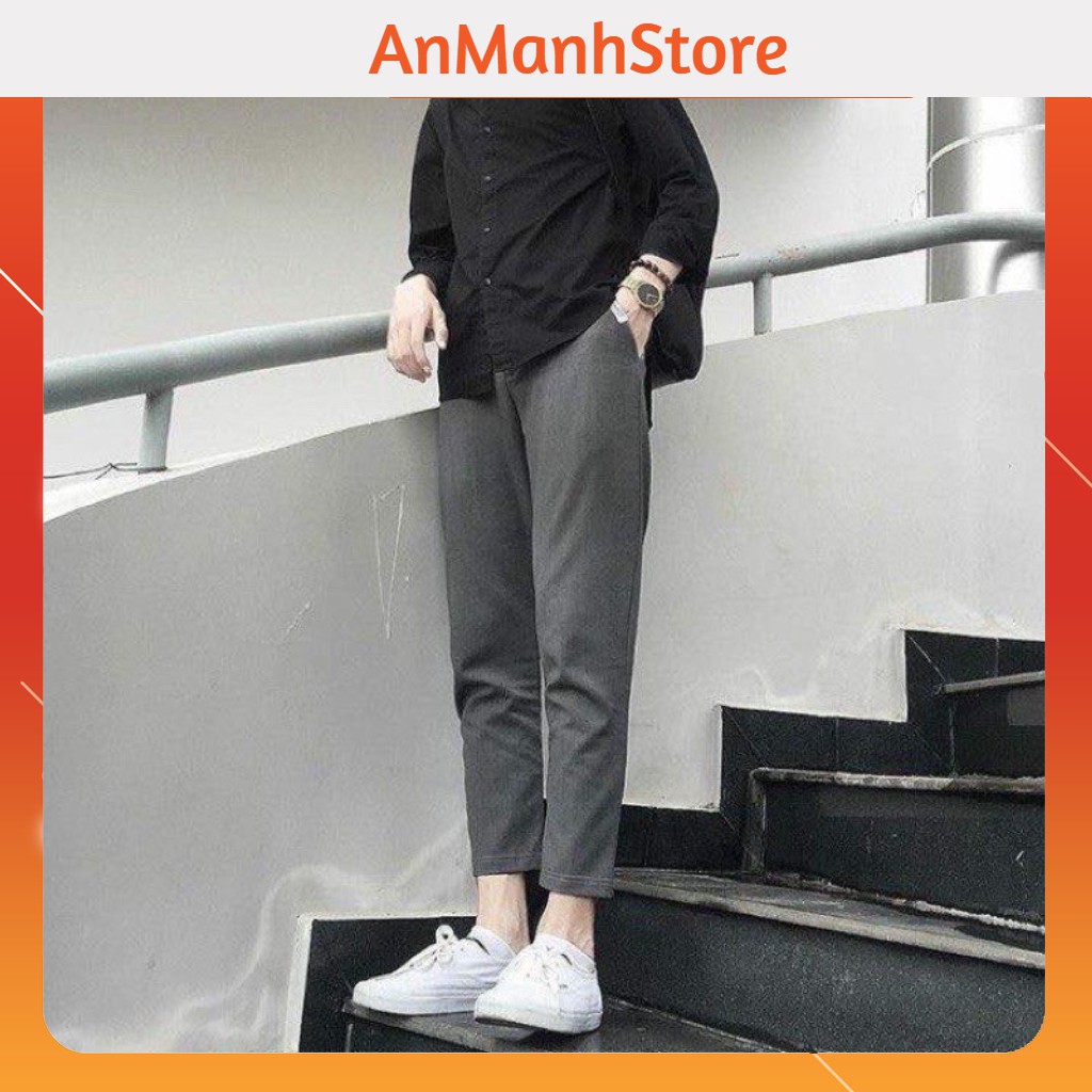 [3 MÀU] Quần âu nam dáng Hàn Quốc ống côn vải tuyết mưa co dãn cao cấp | BigBuy360 - bigbuy360.vn