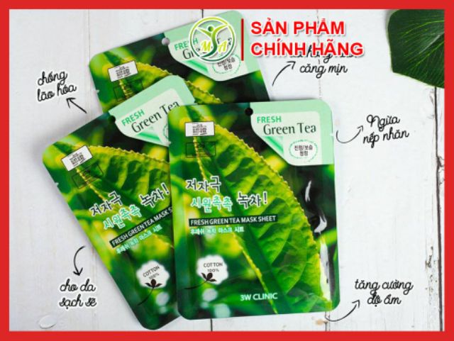 MẶT NẠ TRÀ XANH 3W CLINIC [CHÍNH HÃNG]