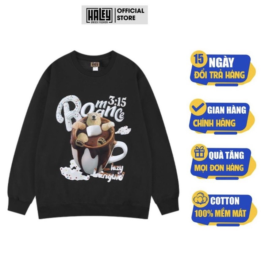 Áo Nỉ Sweater Nam Nữ Tay Dài Thu Đông Phong Cách Hàn Quốc  Cafe thương hiệu AZILA - TD95