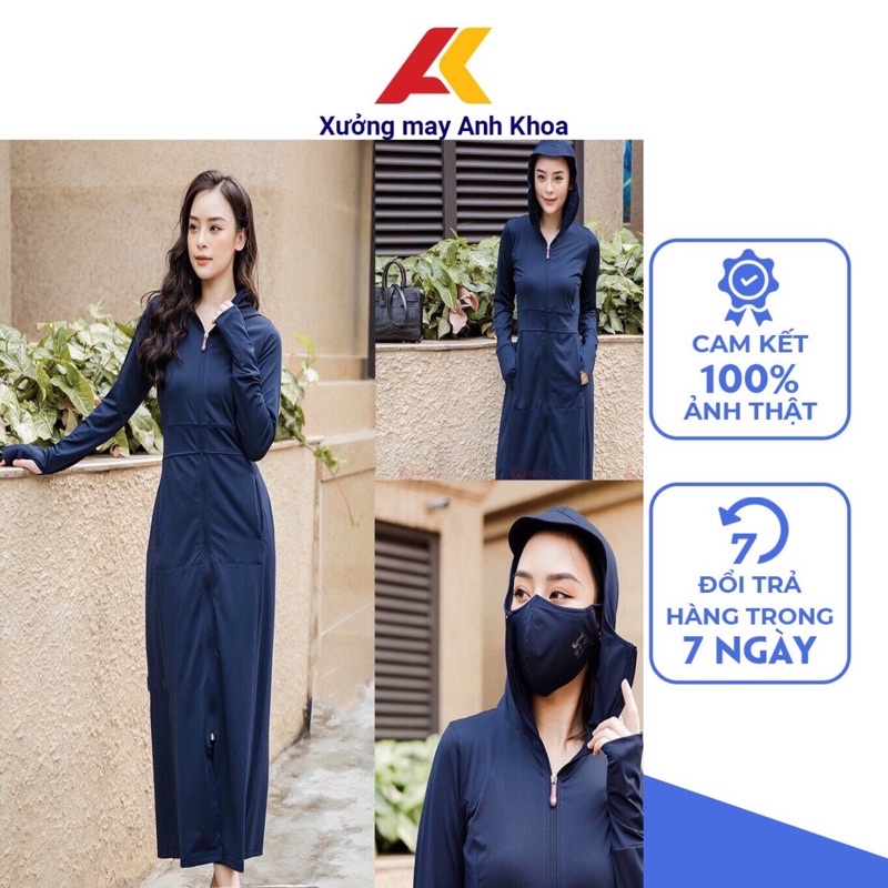 Áo chống nắng toàn thân 2 lớp vải hạt xoàn - HÀNG MỚI VỀ