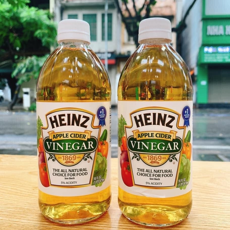 Dấm Táo/Dấm Trắng Pint White Vinegar HEINZ chai 473ML chính hãng