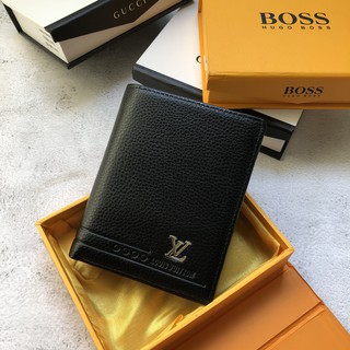 VÍ DA NAM KIỂU DỌC LV1210B FULLBOX NAM CHÂM ẢNH THẬT KÈM CLIP SHIP GRAB