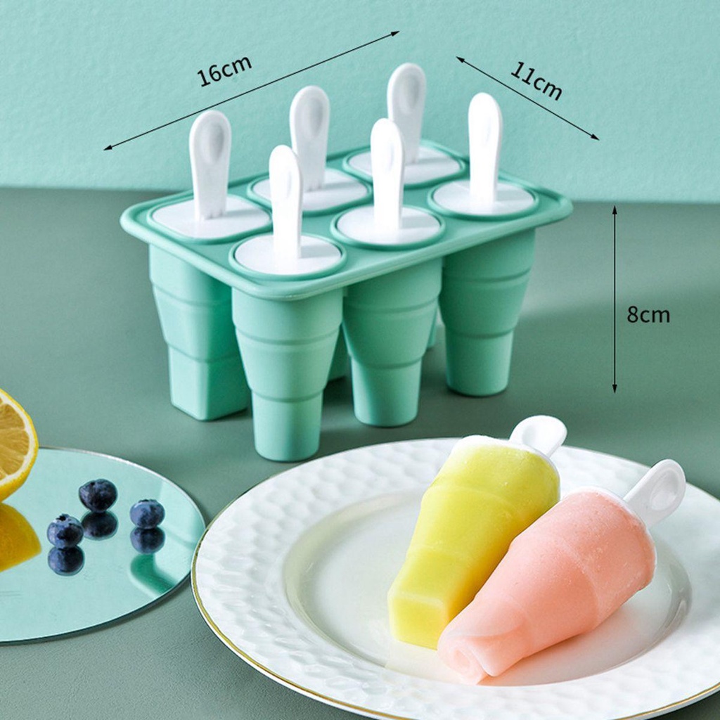 Khuôn Làm Kem Que Bằng Silicone Dễ Tháo Rời Tiện Dụng